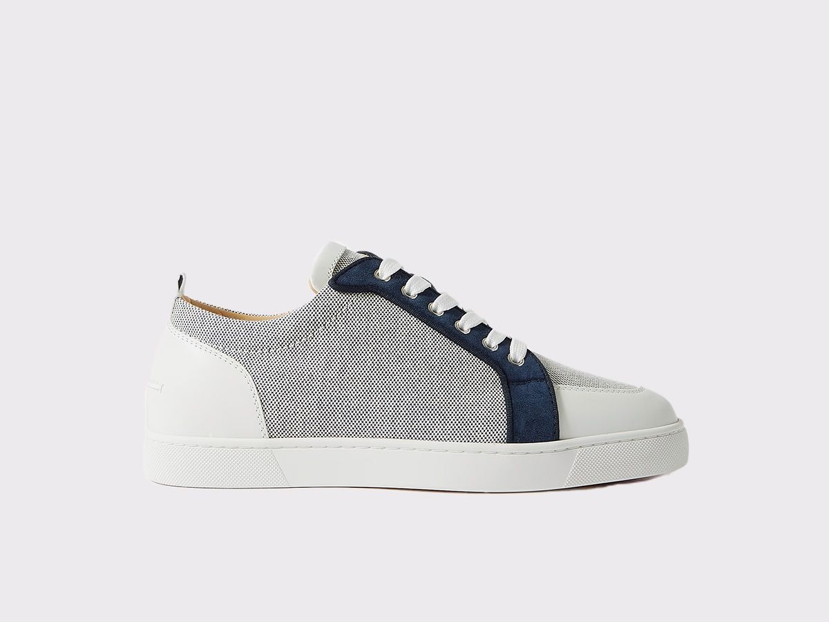 Christian Louboutin Rantulow suede and leather-trimmed canvas sneakers