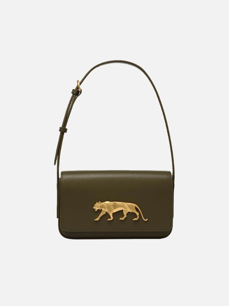 A shoulder bag with a tiger motif by Sabyasachi