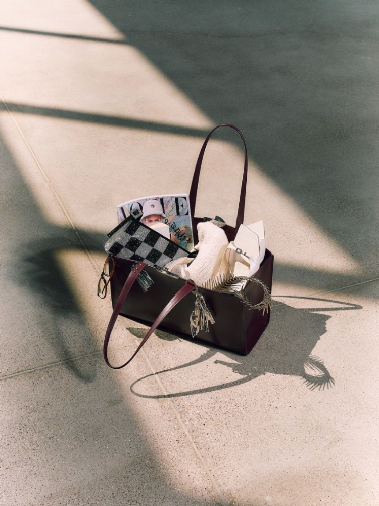 The Serena tote by Benedetta Bruzziches in a wine red colour