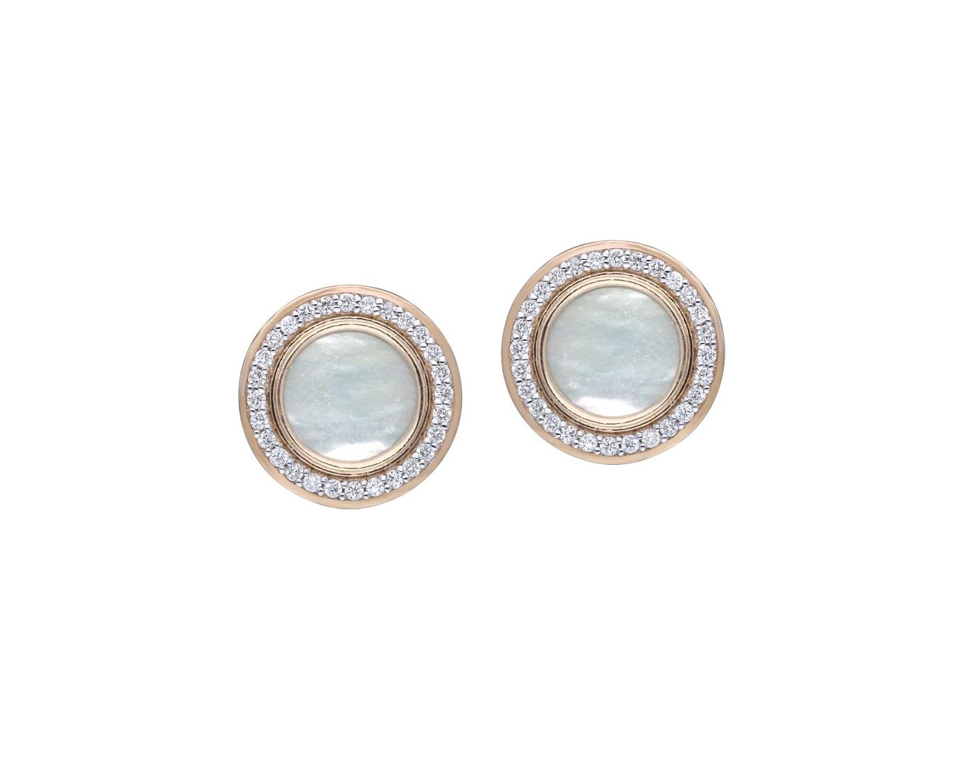 Kaj Fine Jewellery Mother of Pearl Diamond Studs